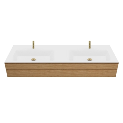 Corian servantplate etter mål til bad inkl. Type 7-servant, Glacier White