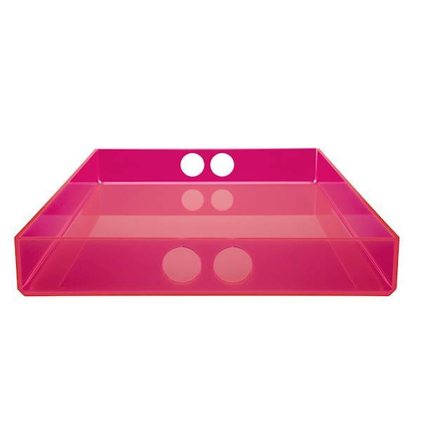 Lite Serveringsbrett i Pink Akryl