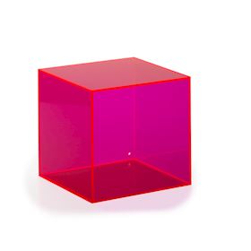 Kvadratisk Kasse i Pink Akryl
