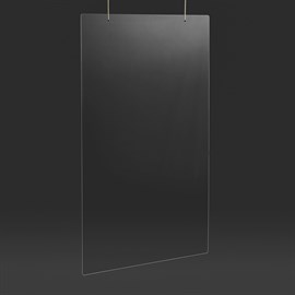 Bordskjerm til å henge i tak Klart Plexiglass® 124 x 67 cm