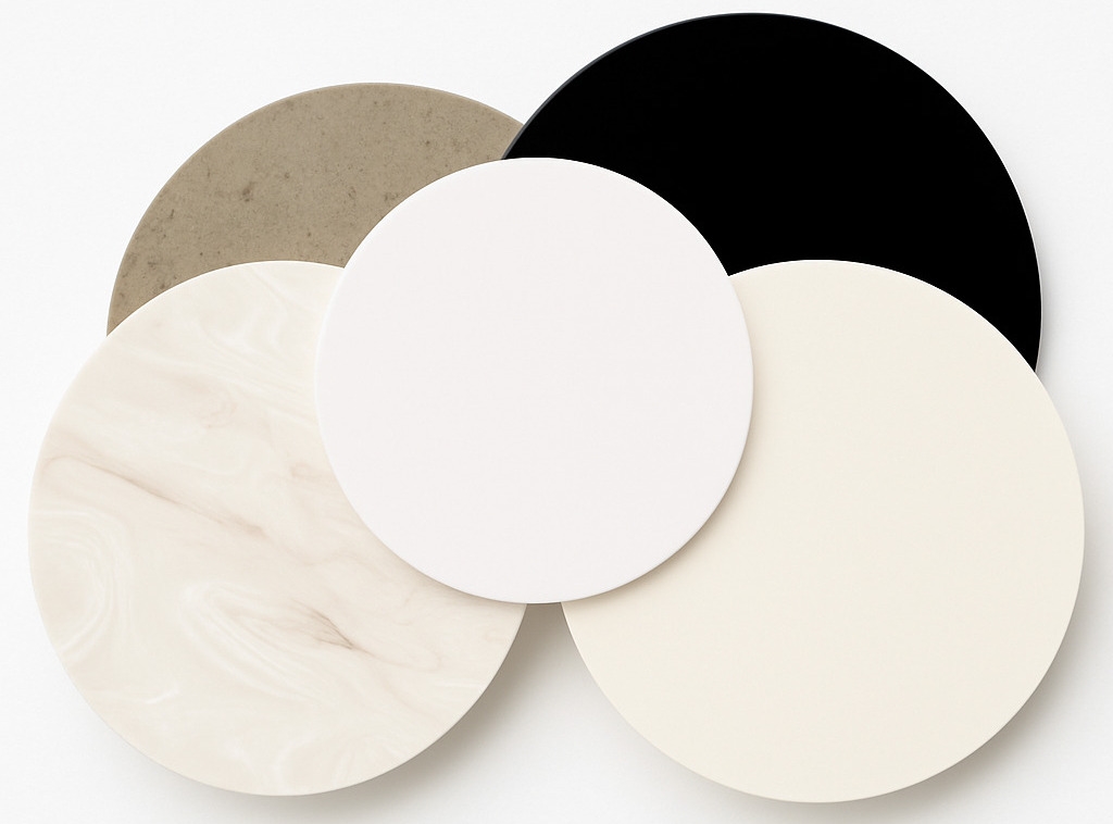 Runde Corian plater