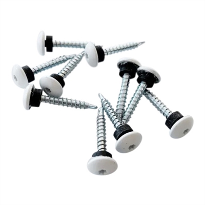 Skruer for stopp brakett og side- / senterprofiler 4,8x35mm RIATHERM® 10 stk Hvit